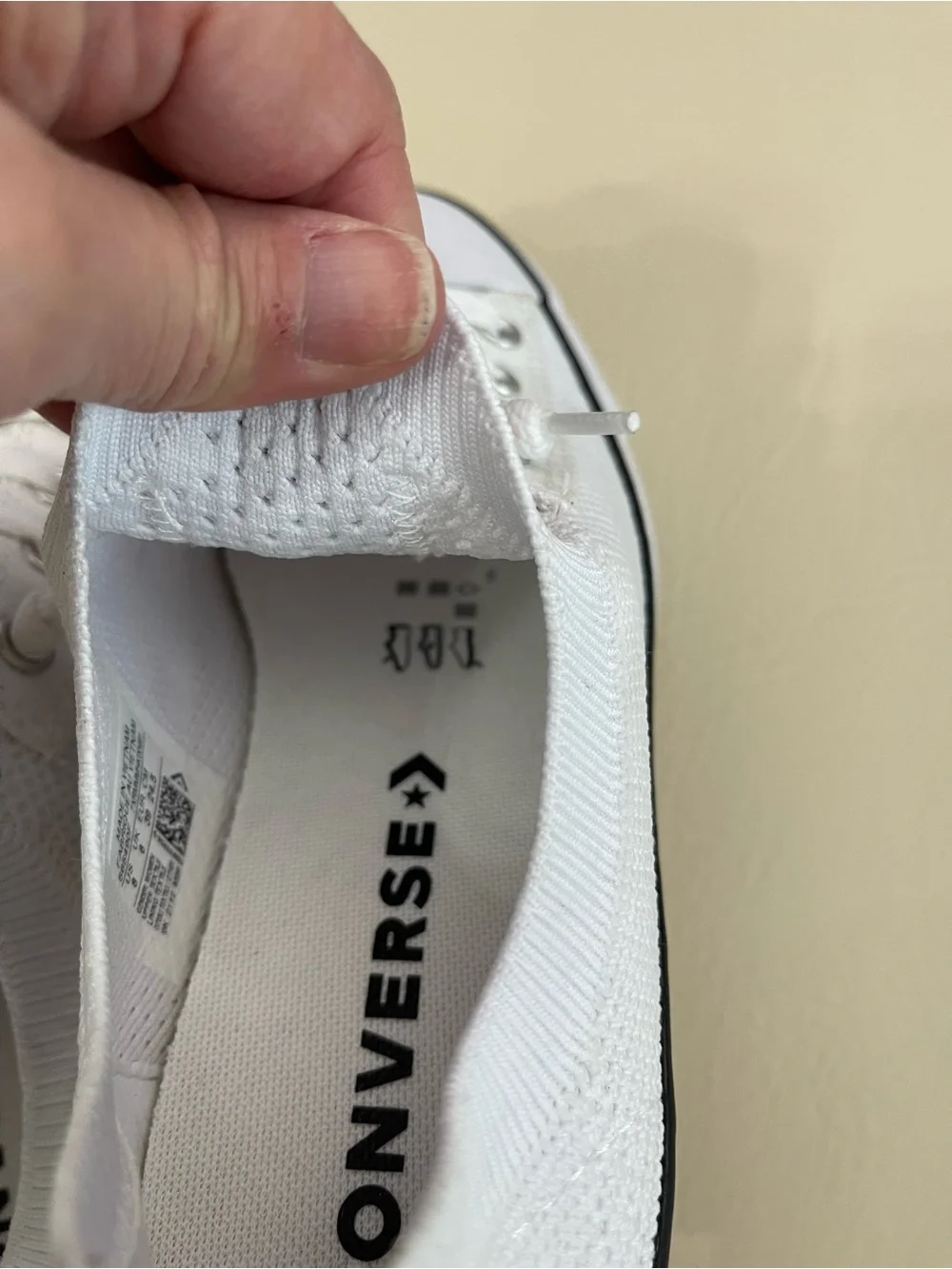 Converse Chuck Taylor All Star Shoreline Knit Slip On Sneaker women Sz 8 white - Picture 6 of 11